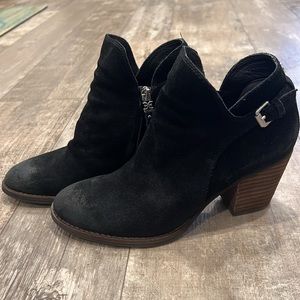 Sam Edelman Marie Black Suede Booties 7.5M